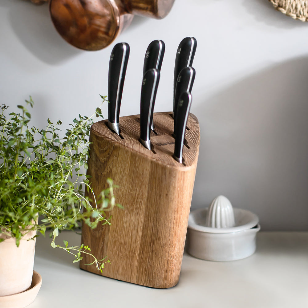 Prism Oak Knife Block