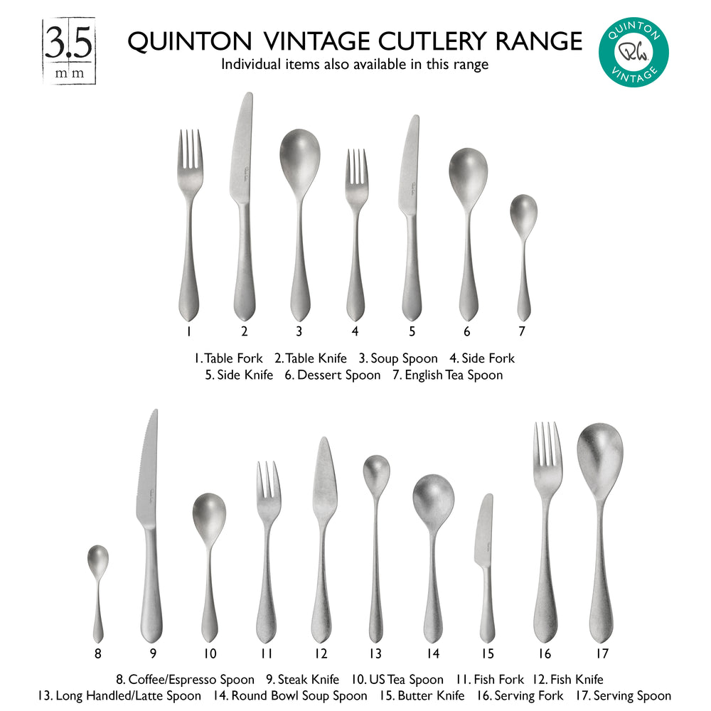 Quinton Vintage Cutlery Place Setting, 7 Piece