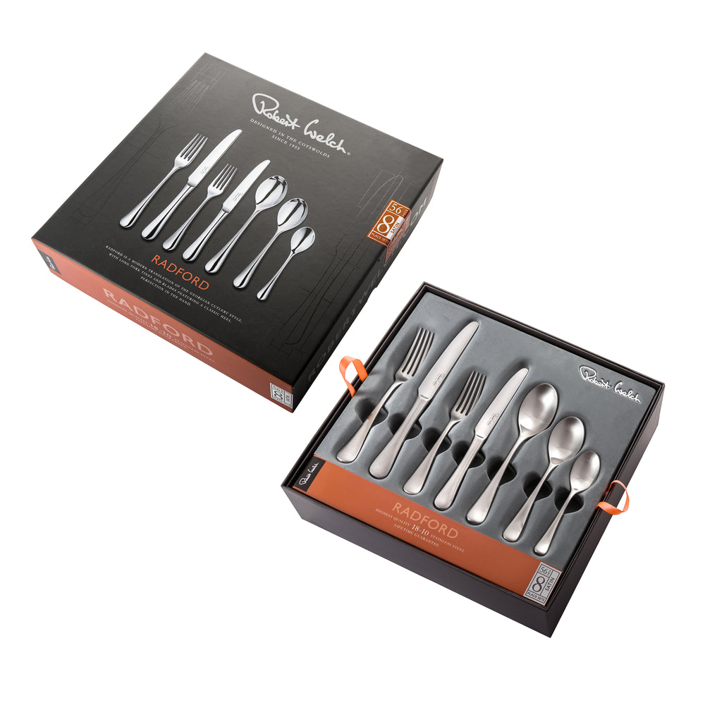 Radford Satin Cutlery Set, 56 Piece for 8 People