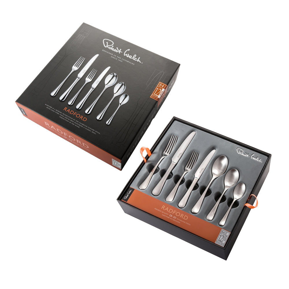 Radford Satin Cutlery Set, 84 Piece for 12 People