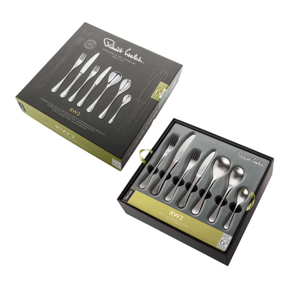 RW2 Satin Cutlery Set, 42 Piece for 6 People