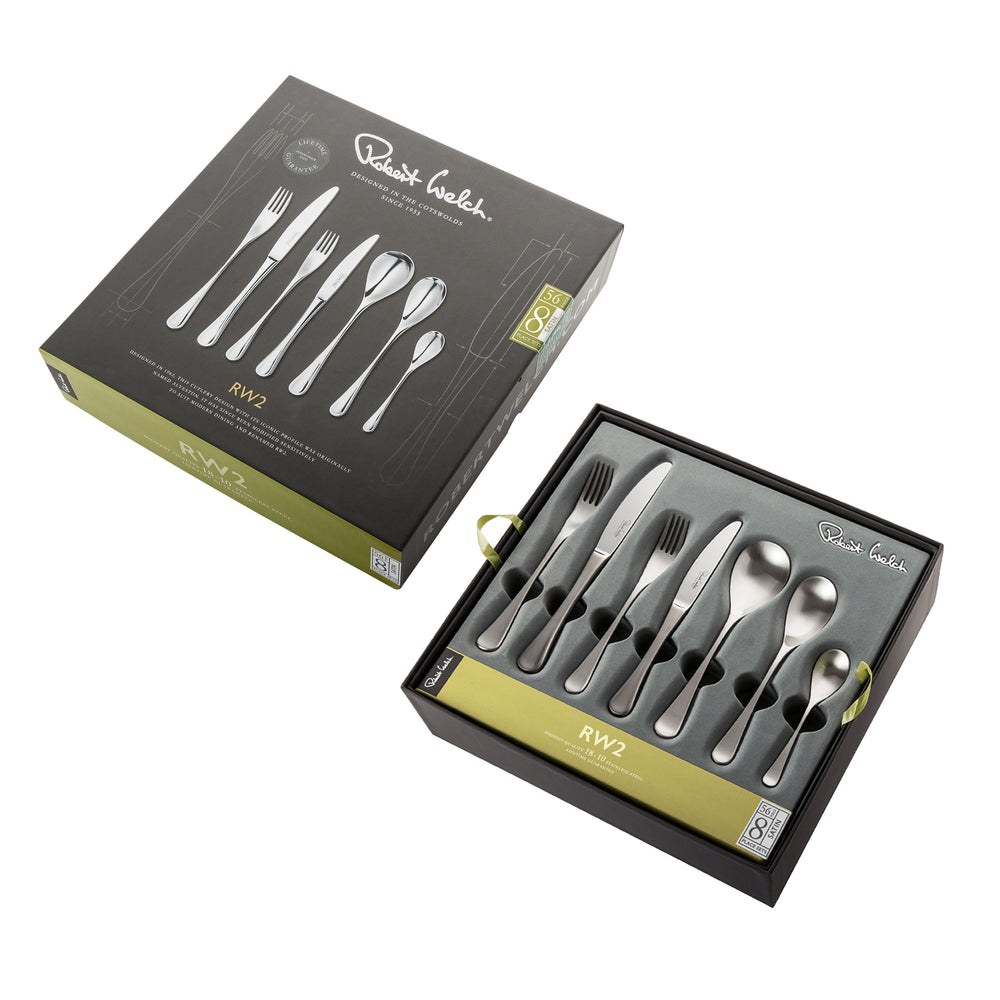 RW2 Satin Cutlery Set, 56 Piece for 8 People