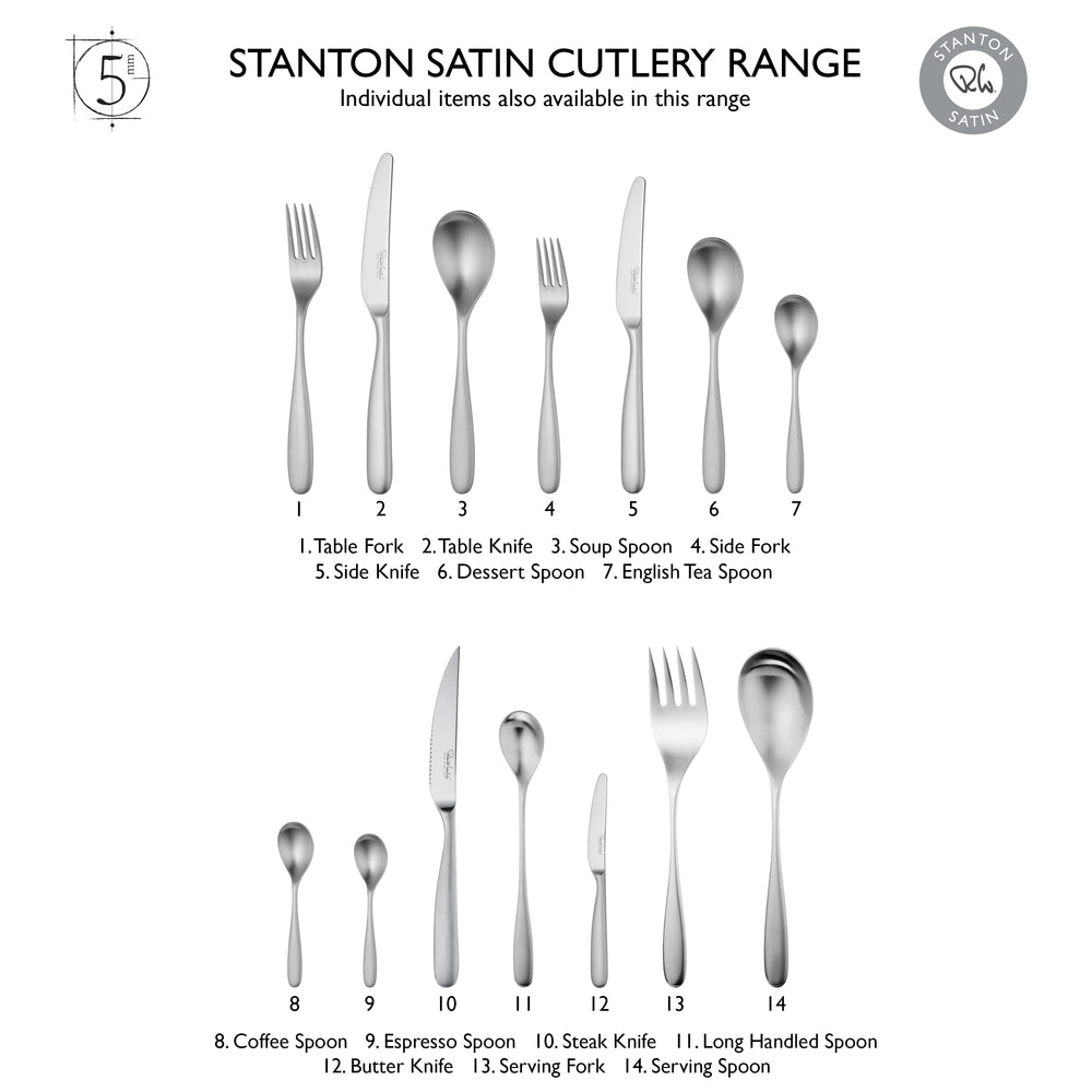 Stanton Satin Long Handled Spoon, Set of 4