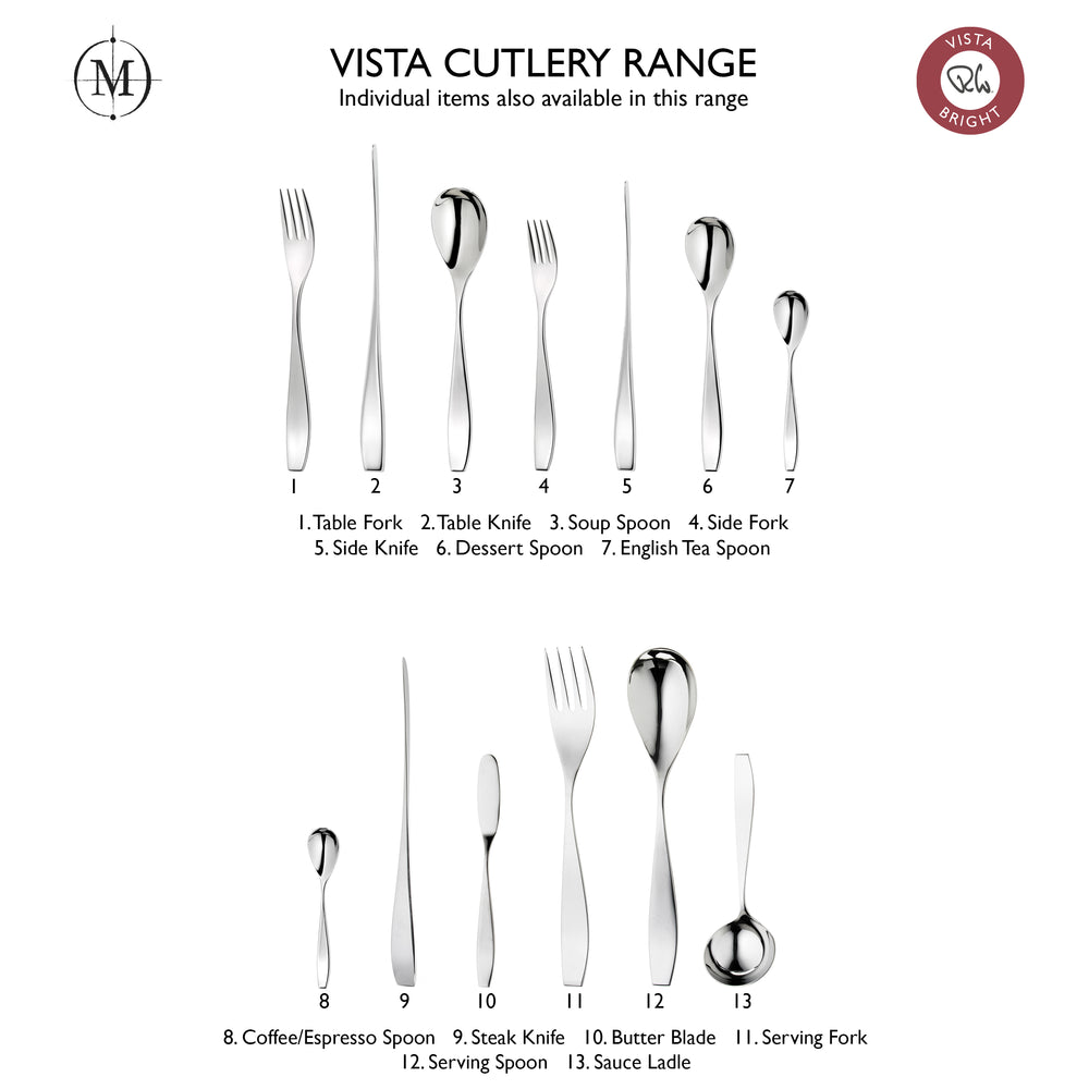 Vista Bright Cutlery Set, 42 Piece for 6 People