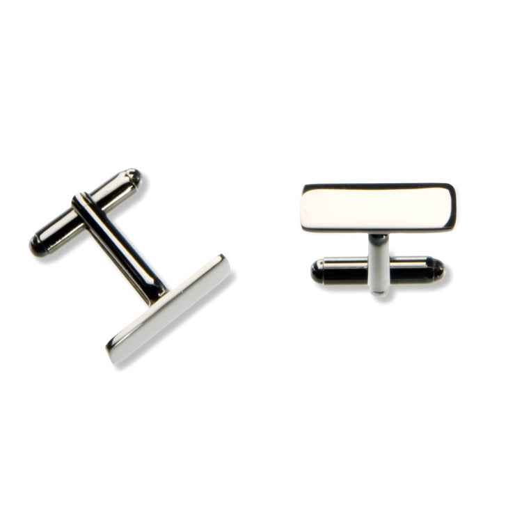 Stainless Steel Rectangular Cufflinks (Bright)