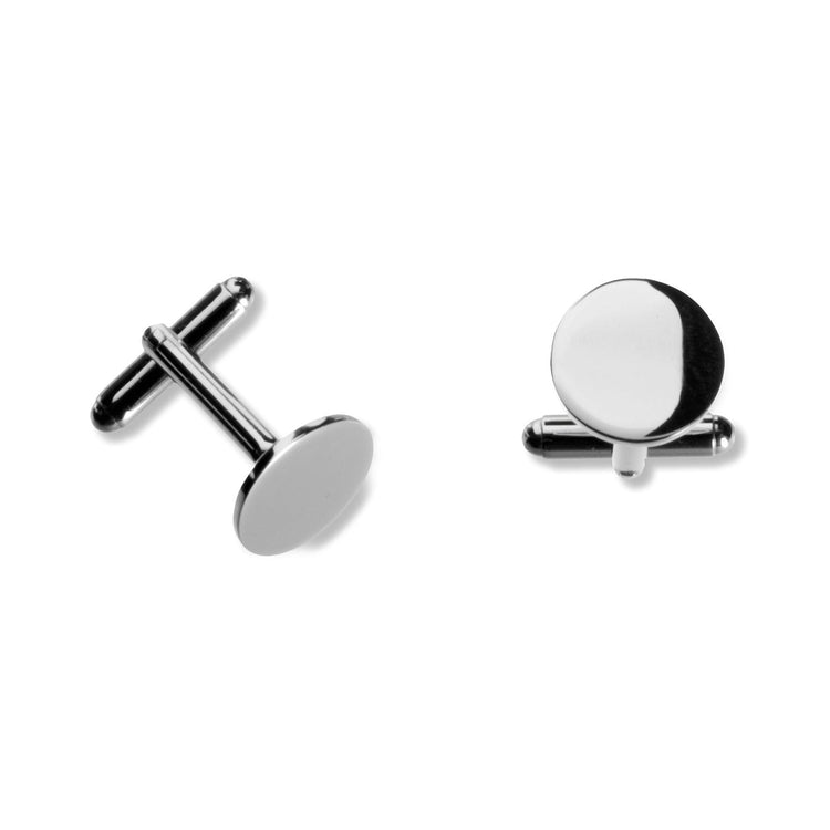 Stainless Steel Round Cufflinks (Bright)