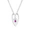 Double Heart and Amethyst Pendant