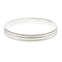 Silver Bangle Satin with Double Groove Large