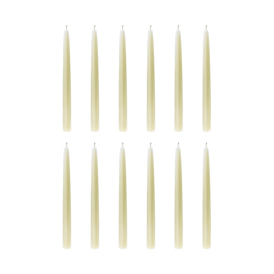 Ivory Dinner Candle 25cm, set of 12