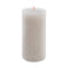 Sandy Grey Rustic Shine Pillar Candle 13cm