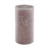 Taupe Rustic Shine Pillar Candle 13cm